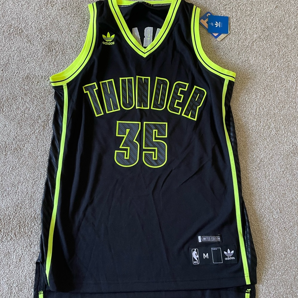 NEW NBA Kevin Durant Oklahoma City Thunder Neon Edition Jersey Mens Sz Medium M